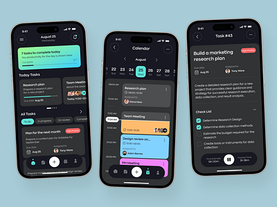 Task Management Mobile App app app design app interfaces design ios mobile mobile app mobile app design mobile app ui mobile design mobile ui design mobile ui ux productive task management ui ui ux ui ux design uiux ux