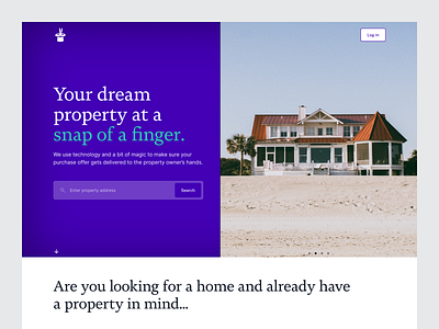 Serious Offer — Search for a Property design desktop estate agency hero home house mąkę an offer offer product design property search ui ux web website