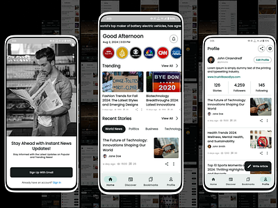 TrueulyNews - Flutter News App For WordPress, Laravel, NodeJS android flutter template