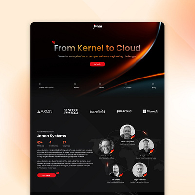 Janea landing page morden design ui website design