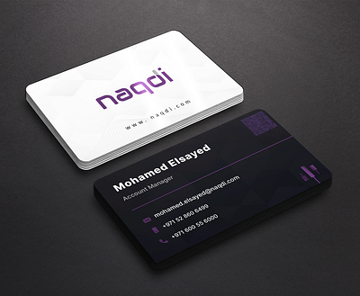 NAQDI Business Card Design branding graphic design logo luxury business card design ui