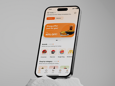 Online Food Delivery App UI Design branding food delivery food delivery app food delivery app ui graphic design motion graphics ui uiux