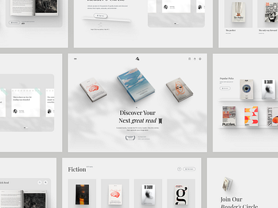 Online Bookstore Landing Page UI | Modern SaaS Design book bookstore branding design edutech fintech illustration landing page product design saas ui uiux ux web design