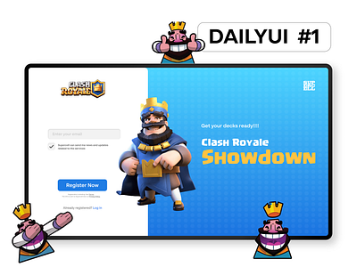 Login Page (DailyUI #1) clash royale dailyui graphic design login registration page ui visual communications