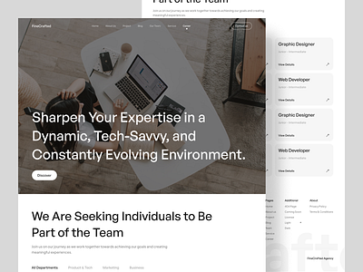 Finecrafted - Career Page career clean design job uidesign web design website design