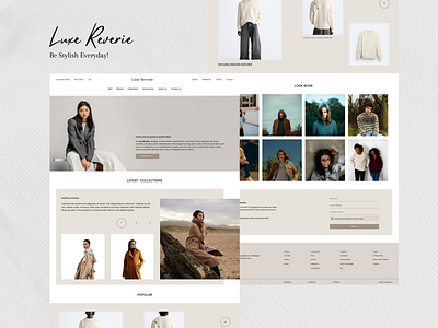 Luxe Reverie brand design branding clothing website design fashion figma landing page latest design latest ui ui ui design ux design web web design website design