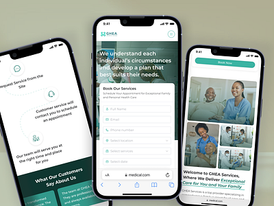 Medical Services Web Revamp - Mobile View branding health apps health care logo medical medical services mobile application product product design rebranding redesign responsive design revamp ui uiux ux website