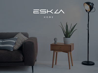 The logo named "ESKLA HOME" designed by Ansysoft. adobe illustrator apartments and homes china eskla home furniture store home furnishing logo design modern panama