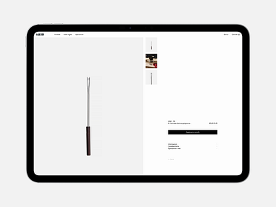 Alessi — recreation UI adaptive alessi brands commerce e commerce productpage products tabletversion ui visualdesign visualexploration webdesign