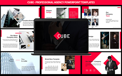 Cube - Professional Agency PowerPoint Template agency business cube powerpoint presentation professional template