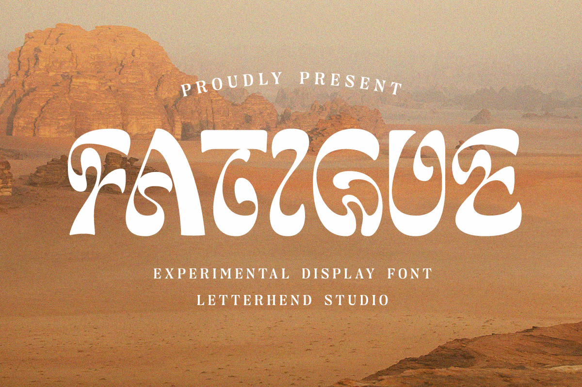 Fatigue Experimental Display Font 3d elegant font freebies