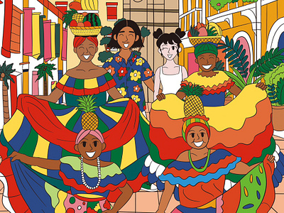 Memories of Cartagena Illustration artwork cartagena character colombia drawing graphic design illustration korean souvenir tour travel trip world