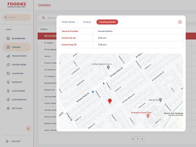 Delivery craxinno craxinnotechnologies delivery design figma design list design list view listing listing template maps order listing ordering ui