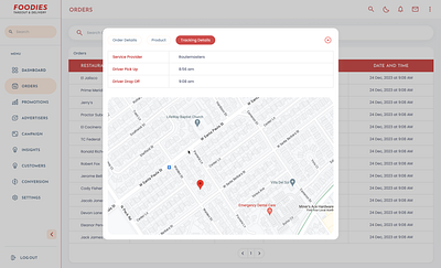 Delivery craxinno craxinnotechnologies delivery design figma design list design list view listing listing template maps order listing ordering ui