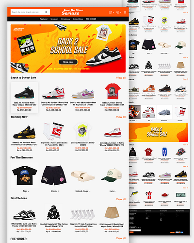 Online Shop Web design branding graphic design ui