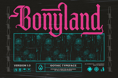 Bonyland Blackletter Font blackletter design font fonts letteing typeface