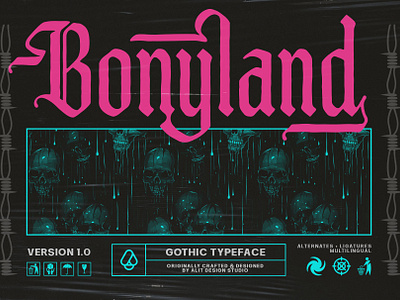 Bonyland Blackletter Font blackletter design font fonts letteing typeface