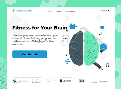 NeuroNation Landing Page landingpage mentalhealth ui ux