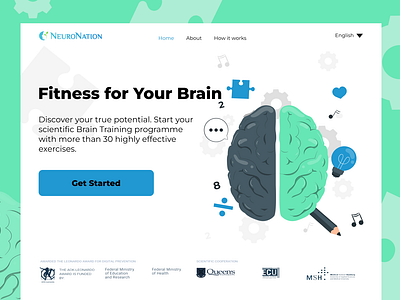 NeuroNation Landing Page landingpage mentalhealth ui ux