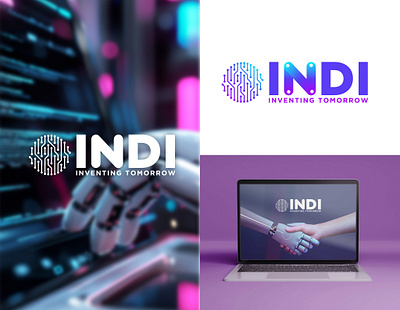 Indi - Logo Design adobe brand identity branding design designer graphic design logo robotics ui vector