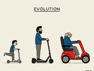 Evolution cartoon cartoonist design funny funny cartoon funny illustration humor illustration