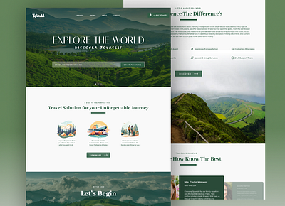 Nature Exploring Tour Landing Page landing page travel website uiux web design