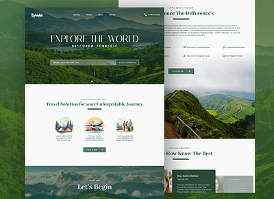 Nature Exploring Tour Landing Page landing page travel website uiux web design