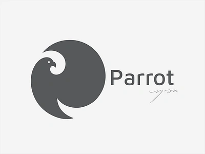 P - Parrot Logo animal animal logo bird bird logo brand branding circle circle logo logo logo designer logotype p logo parrot simple simple logo wing wings