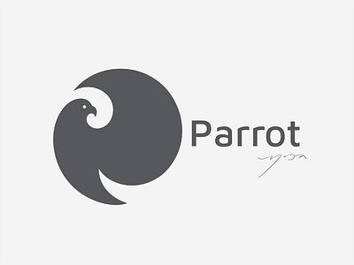 P - Parrot Logo animal animal logo bird bird logo brand branding circle circle logo logo logo designer logotype p logo parrot simple simple logo wing wings