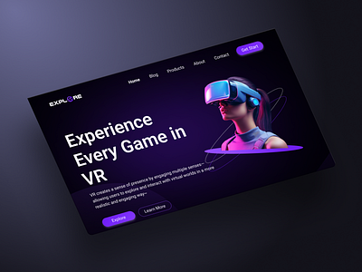 UI/UX Design for VR Technology Website design figma technology ui uiux ux vr website