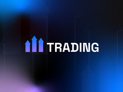 Trading - Logo Design Concept arrow blockchain branding coin creative crypto currency decentralized defi grow icon logo logo design modern nfts symbol token trading wallet web3