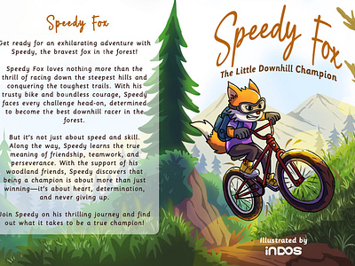 Speedy Fox bike book cartoon childrens childrens book colorful cute design downhill drawing foz illustration illustrations kidlit kids literation nature picture book sport storybook