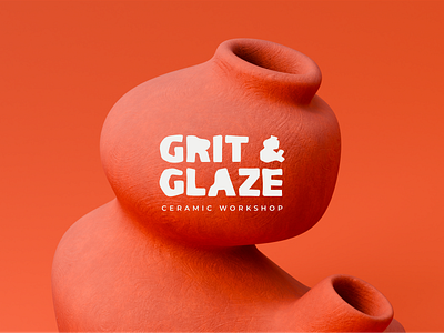 Grit & Glaze: Visual Identity For a Ceramics Brand 3d blender brand color palette brand design brand identity brand materials branding business card design ceramics creative design design design trends graphic design logo print design printed materials visual design visual identity