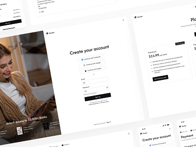 Crafting a seamless subscription experience for Online Library dailyui designinspiration responsivedesign subscriptiondesign ui uidesign uiux webdesign