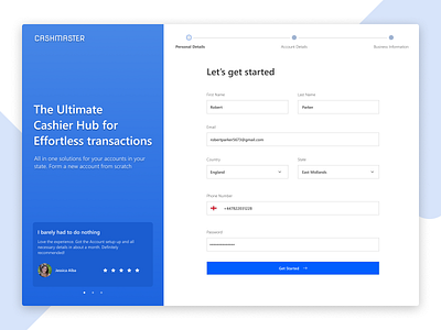 CASHMASTER Portal app branding design figma minimal portal typography ui ux