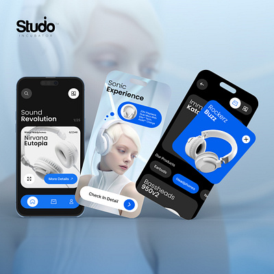 Audio Devices Application design, Experience Design logo design