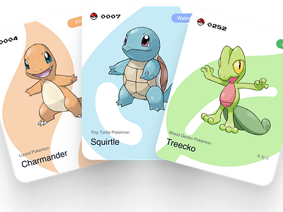 Modern Pokemon Cards graphic design illustration pokemon ui