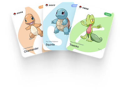 Modern Pokemon Cards graphic design illustration pokemon ui