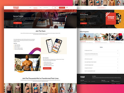 Fitness Personal Training branding colorful design homepage illustration minimal ui ux