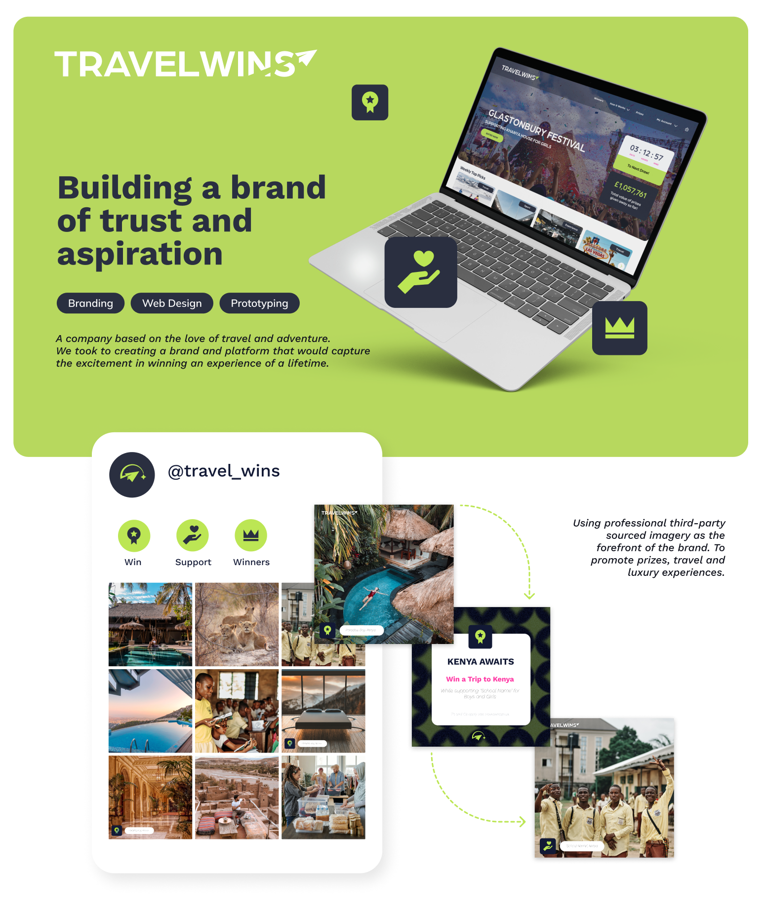 TravelWins Brand & Website Design branding design graphic design travel ui website
