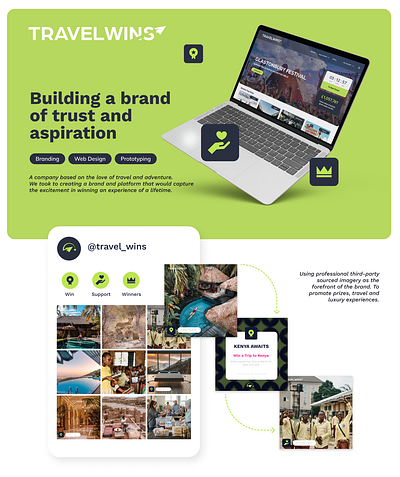 TravelWins Brand & Website Design branding design graphic design travel ui website