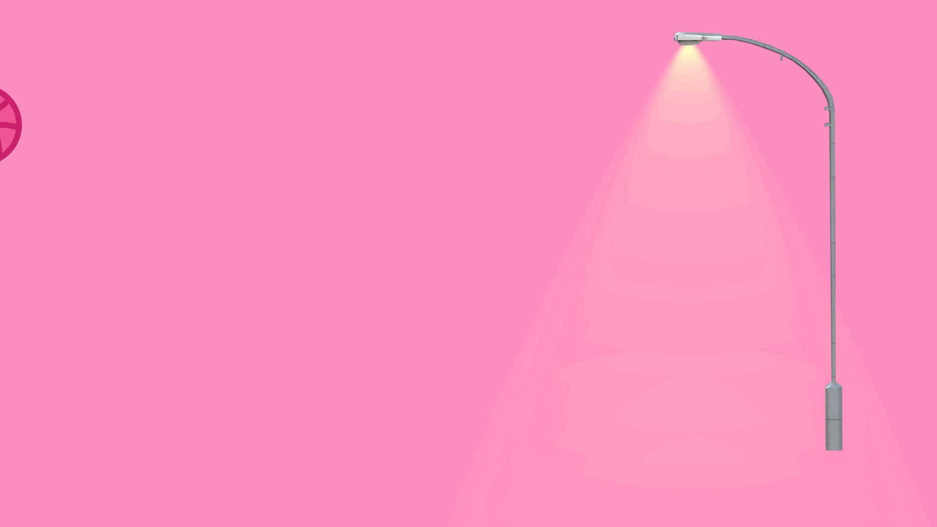 Hello Dribbble Pink Ball Animation after effect animation motion graphics