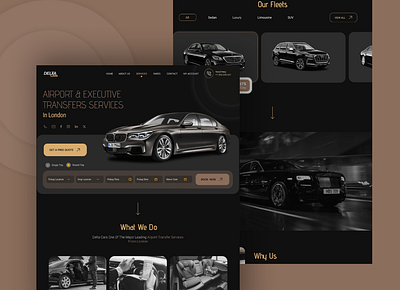 Airport & Executive Transfer Landing Page cab service landing page uiux web design