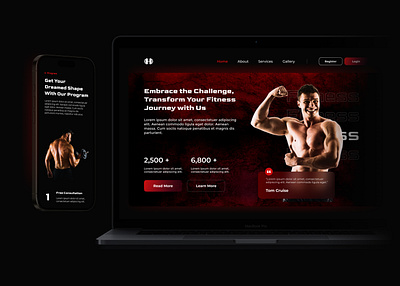 Fitness - Responsive Web Design UI app design design fitness fitness tracking web design fitness web design fitness web ui responsive responsive web responsive web design ui ui design uiux web design web ui