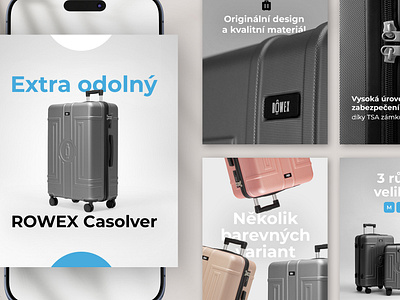 Rowex Suitcase Instagram Carousel Design Proposal adobe photoshop carousel design figma graphic graphic design instagram instagram carousel instagram post photoshop social media visual identity