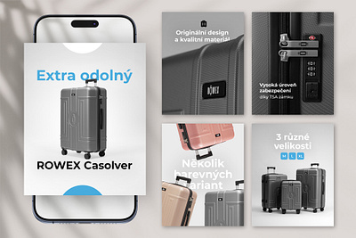 Rowex Suitcase Instagram Carousel Design Proposal adobe photoshop carousel design figma graphic graphic design instagram instagram carousel instagram post photoshop social media visual identity