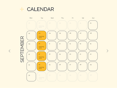 Calendar Dashboard | UI | UX branding calendar cleaning dashboard design graphic design schedule ui visual visual identity