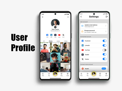 User profile Ui design mobile uiux ui user profile