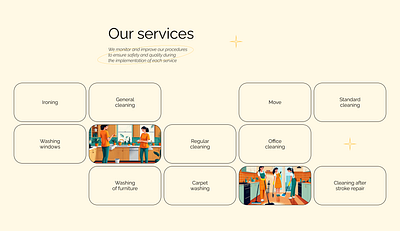 Service page clean service cleaning graphic design service ui ux web design