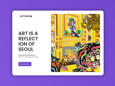 Seoul ARTS promotion landing page art landing page promotion seoul web website